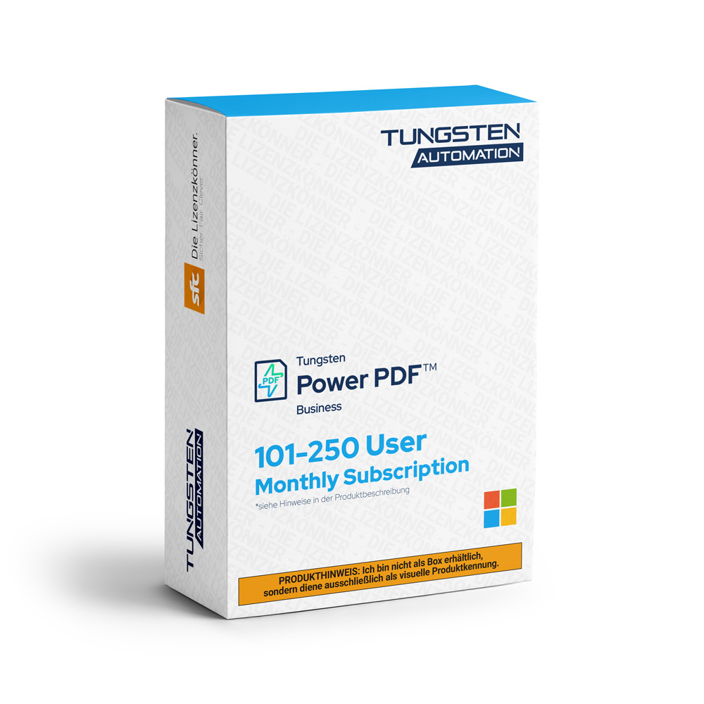 Tungsten SCMP Power PDF Business 101-250 User WIN 1M/1M