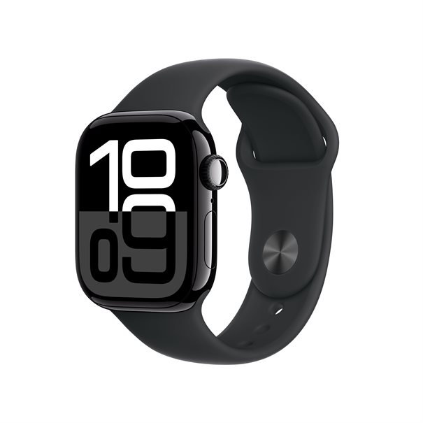 Apple Watch Series 10 jet black aluminium  42mm 4G black sport band Size M/L DE