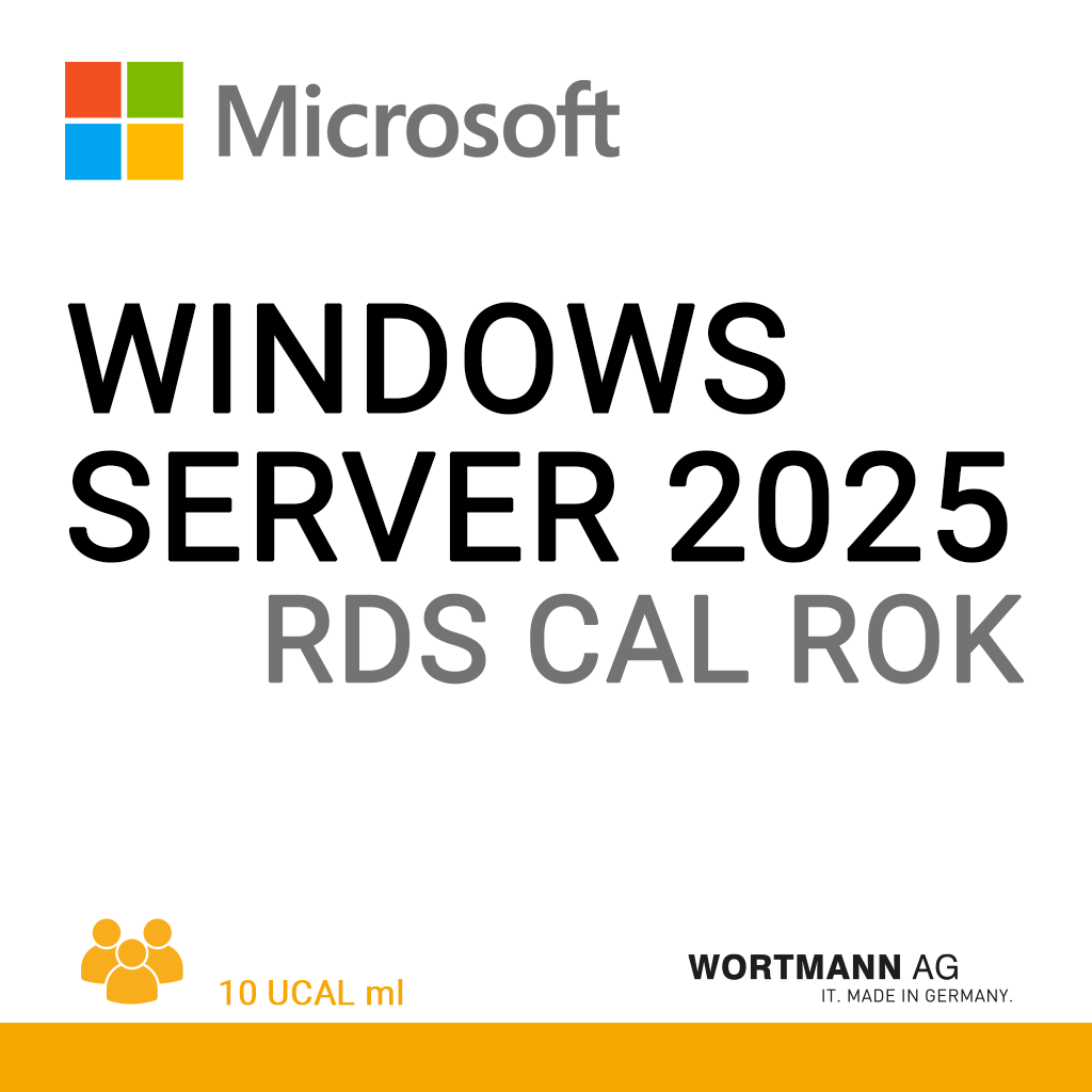 Microsoft Windows Server 2025 CAL RDS 10 UCAL ml ROK Wortmann