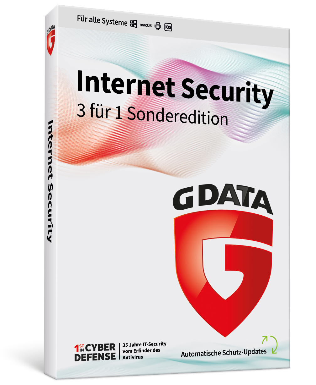 G Data Internet Security 3 für 1 Sonderedition dt Retail Vv+1YM