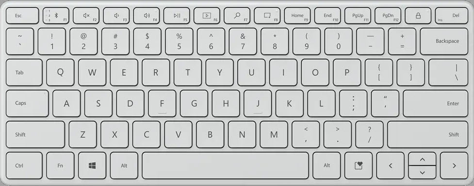 MS Designer Compact Keyboard weiß