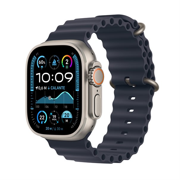 Apple Watch Ultra 2 (2024) natural titanium 49mm 4G navy ocean band DE