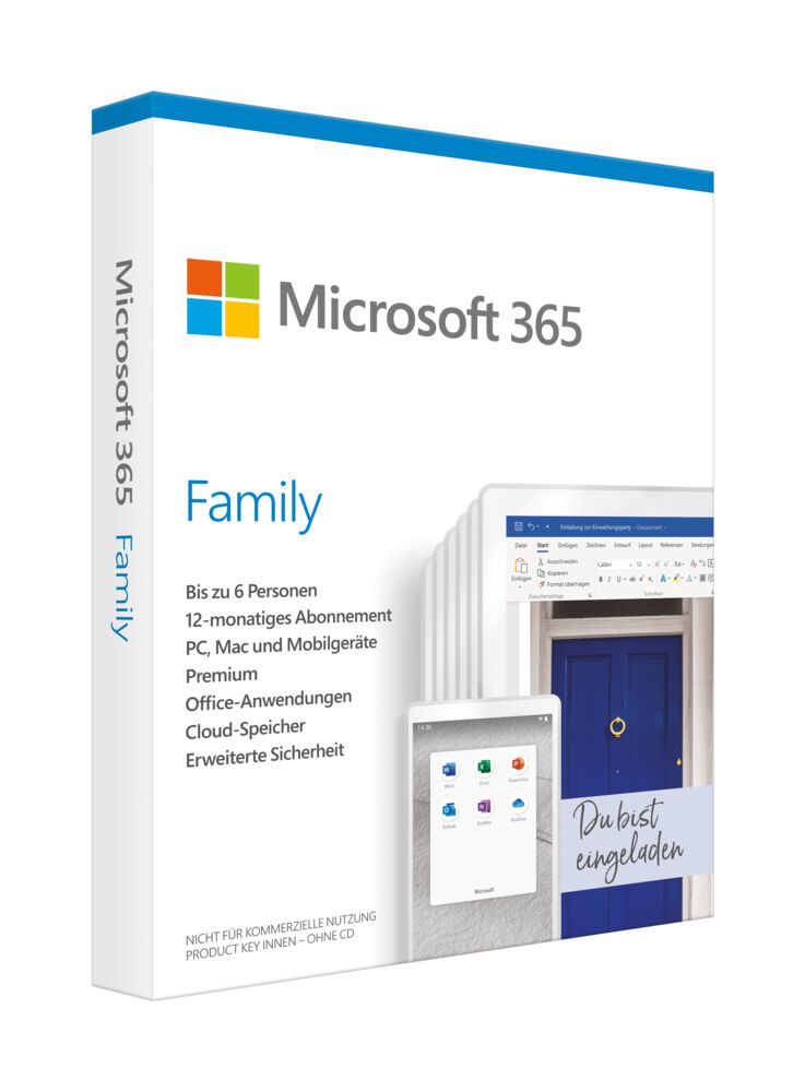 Microsoft 365 Family (P8) dt Retail Sub