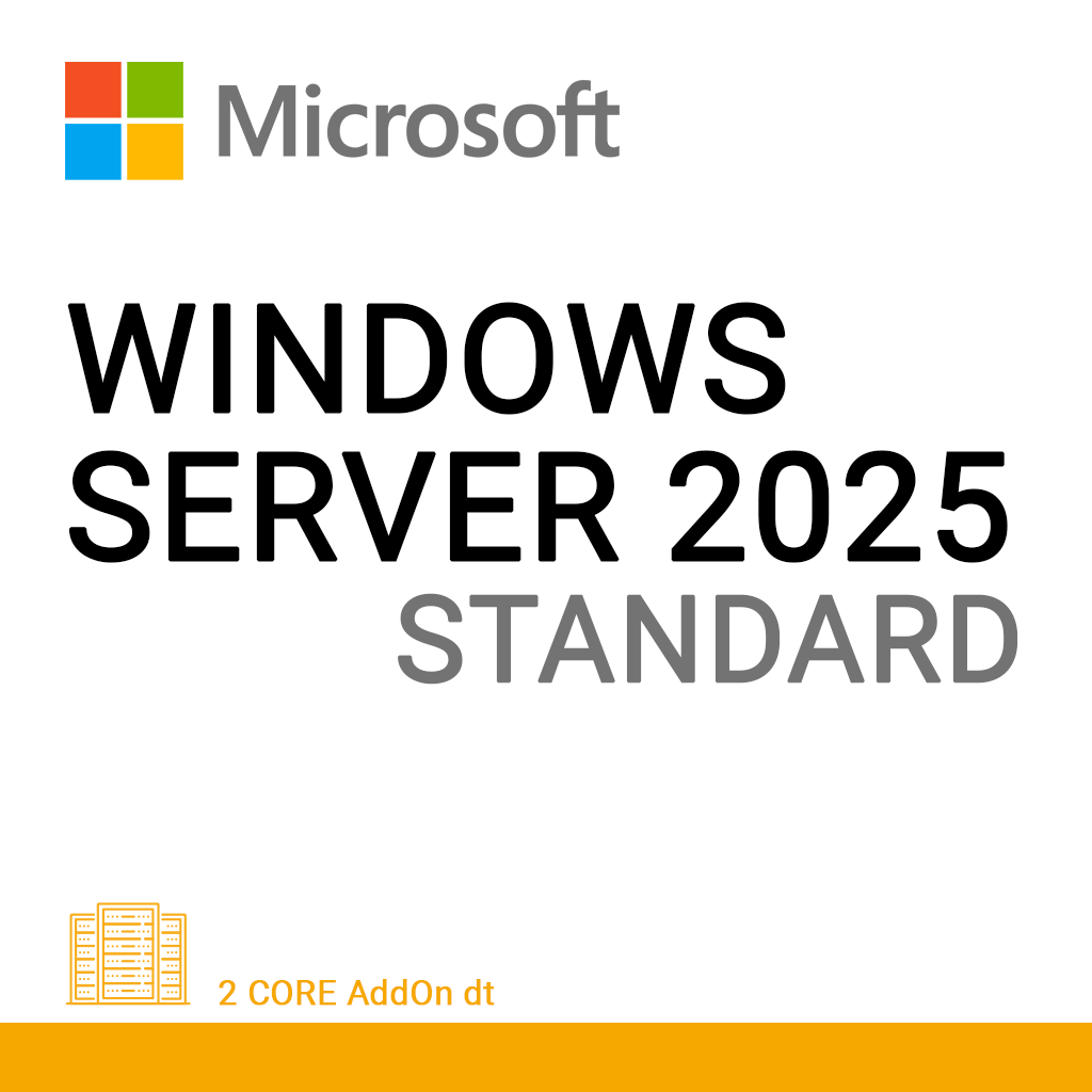 Microsoft Windows Server 2025 Standard 02 Cores AddOn dt